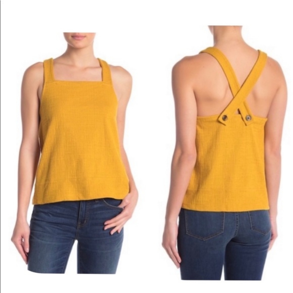 Madewell | Mustard Yellow Apron Tank Top